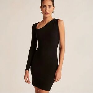 Abercrombie One Shoulder Long Sleeve and Sleeveless Bodycon Mini Dress